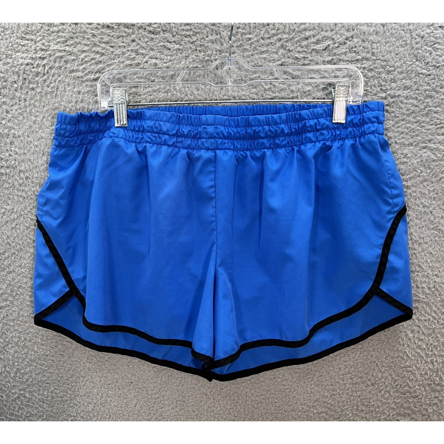 Athletic Works Shorts Womens 2xl Xxl Blue Black Lined Jogging Running Gym Sports